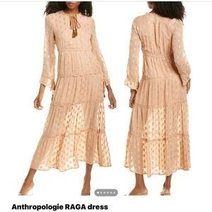 RAGA Peach Floral Maxi Dress